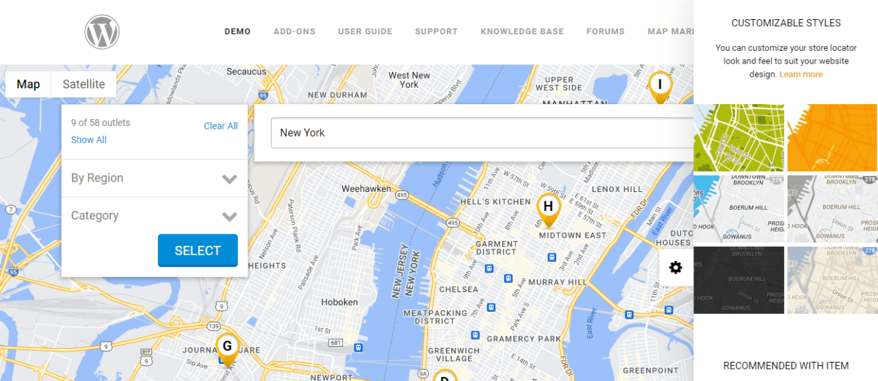 store-locator-demo 6 个适用于 WordPress 的最佳交互式地图插件