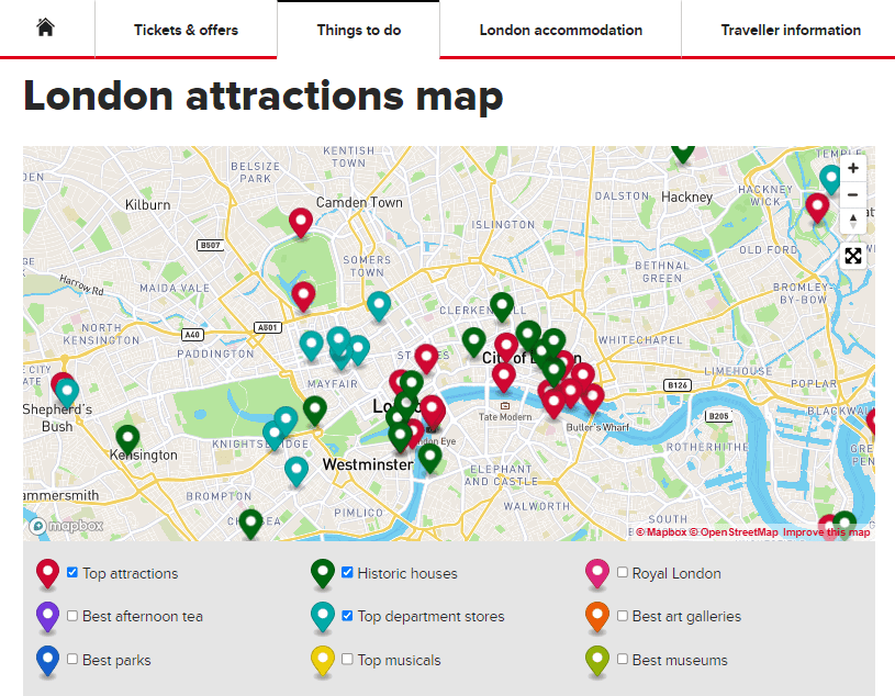 london-attractions-map WordPress 的 6 個最佳互動式地圖插件