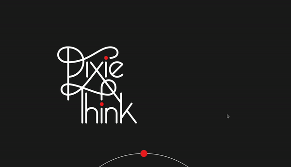 Pixie Think 網站的 GIF。