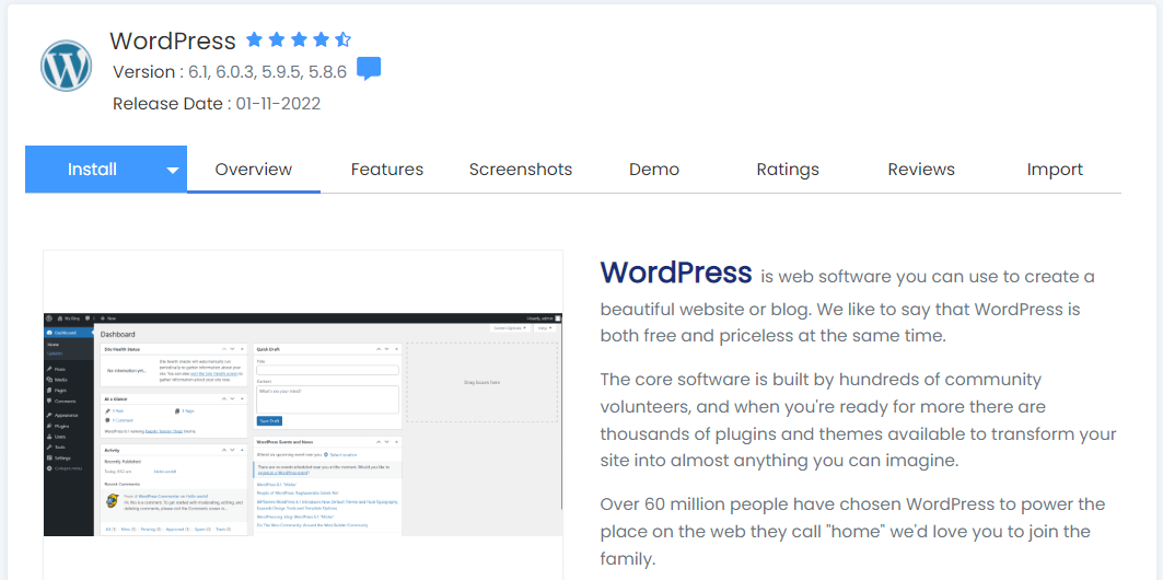 從 cPanel 安裝 WordPress。