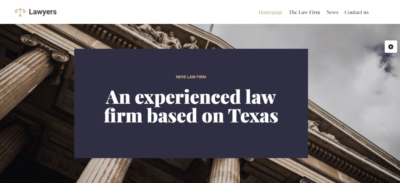 律师的 Neve 入门网站是建立律师事务所网站的绝佳选择。