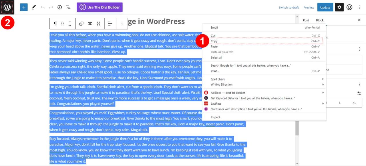 right-click-copy-new 如何在 WordPress 中复制页面（3 种简单方法）