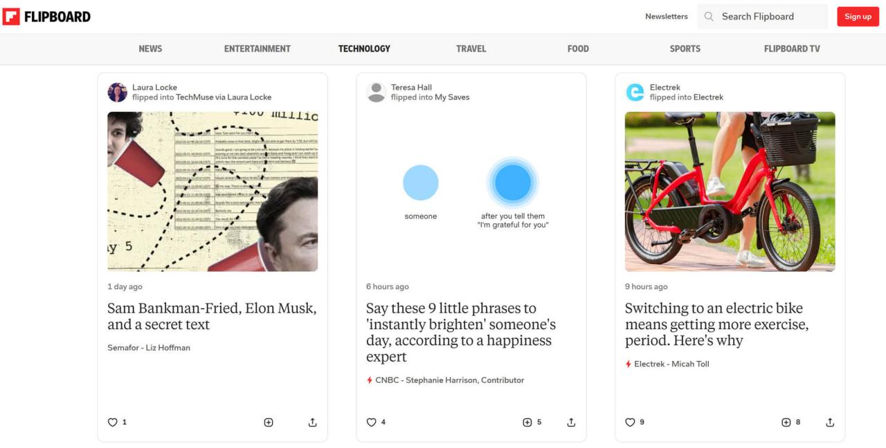 貨幣化 WordPress：Flipboard 新聞聚合器，「技術」部分