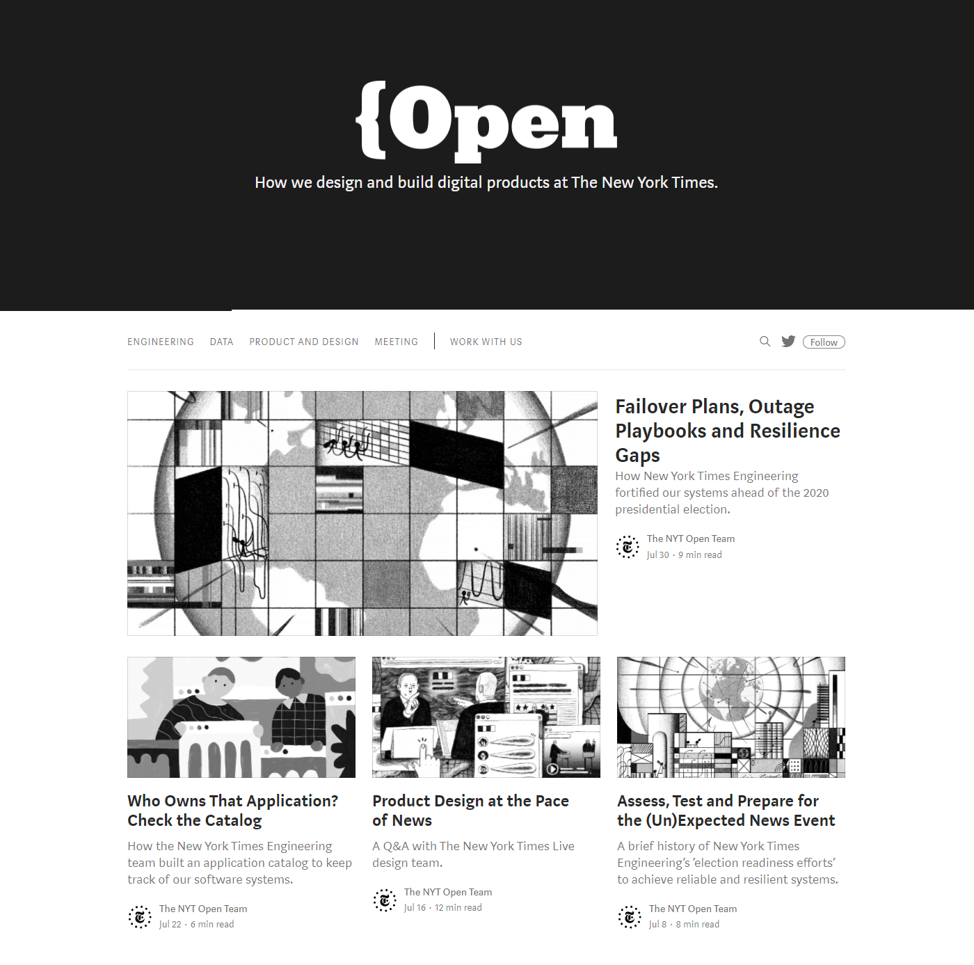 紐約時報微型網站 Open 的主頁。