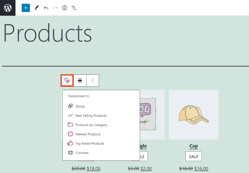 how-to-use-the-on-sale-products-woocommerce-block-2 如何使用特價產品 WooCommerce Block