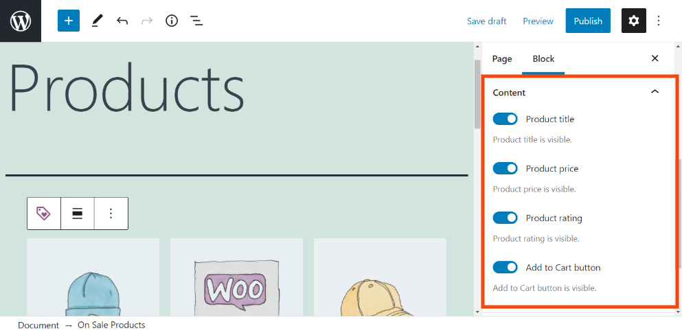 how-to-use-the-sale-products-woocommerce-block-4 如何使用特價產品 WooCommerce Block