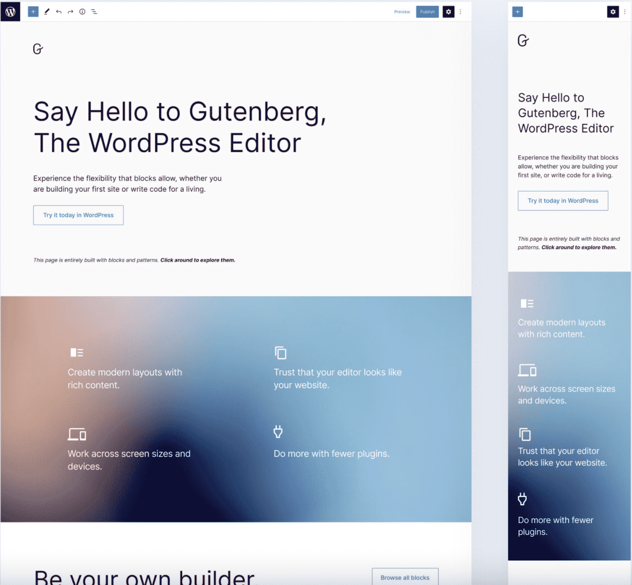 wordpress-gutenberg-demo-page-is-getting-a-redesign WordPress 的 Gutenberg 演示页面正在重新设计